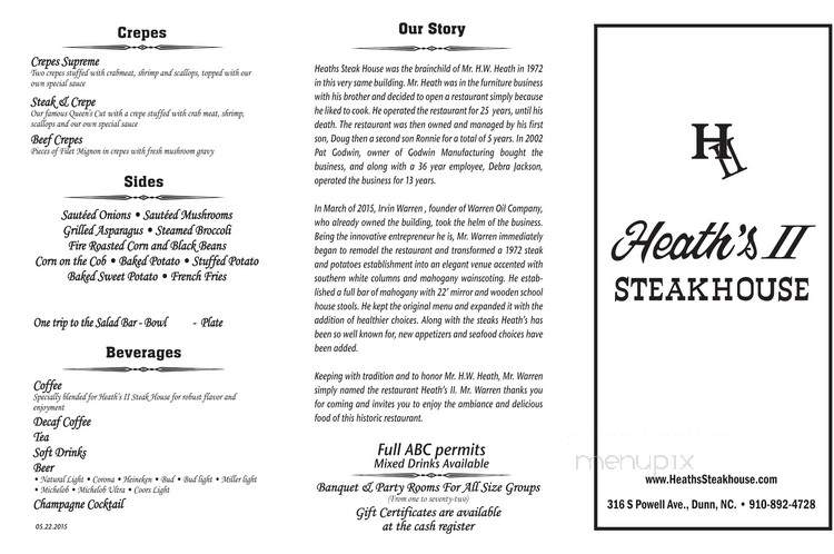 Heath's Steakhouse - Dunn, NC