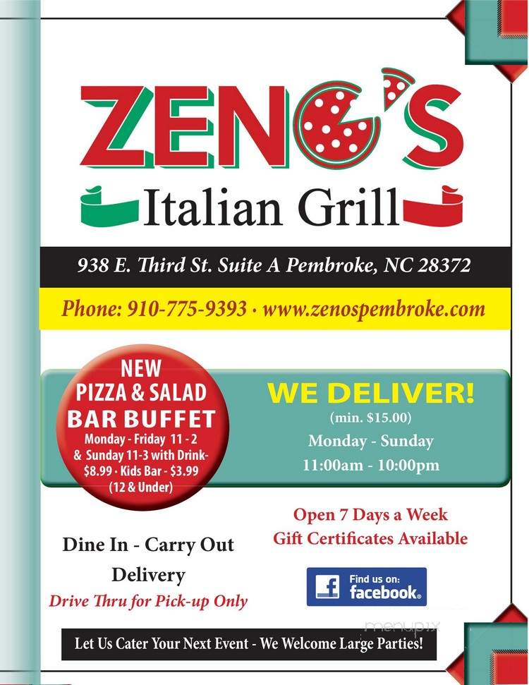 Zeno's Italian Grill - Pembroke, NC