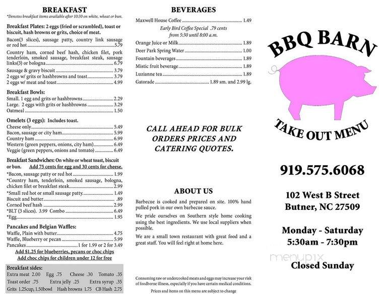 Bbq Barn - Butner, NC