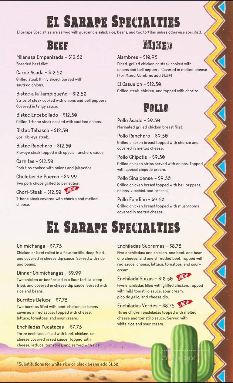 El Sarape Mexican Restaurant - Yadkinville, NC