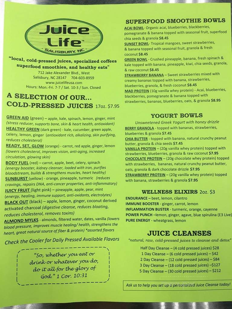 Juice Life - Salisbury, NC