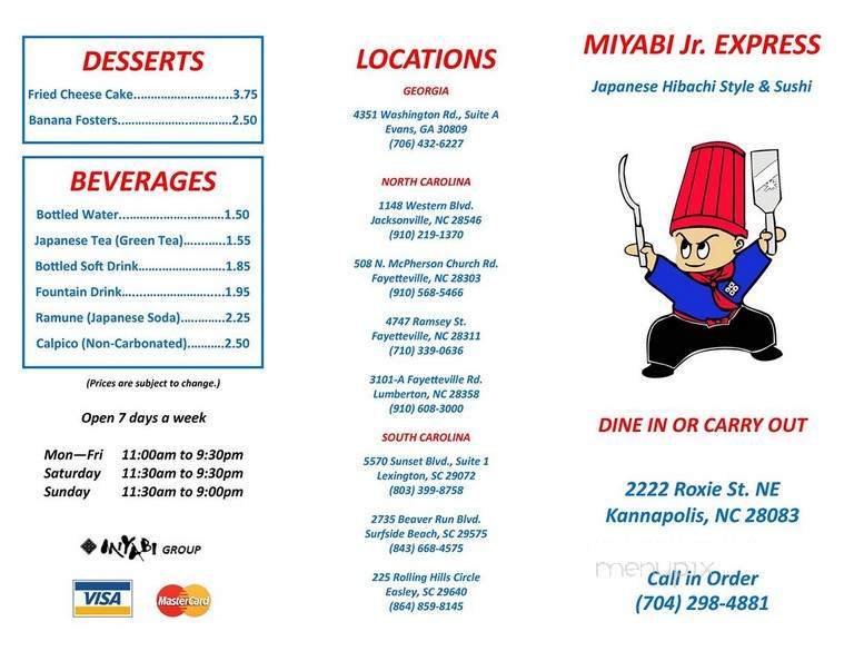 Miyabi Jr Express - Kannapolis, NC