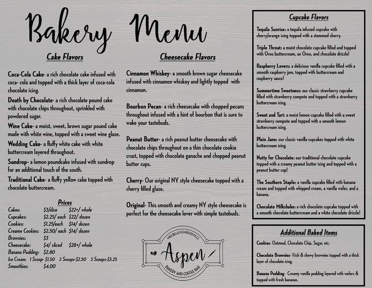 Aspen Bakery & Coffee Bar - Reidsville, NC