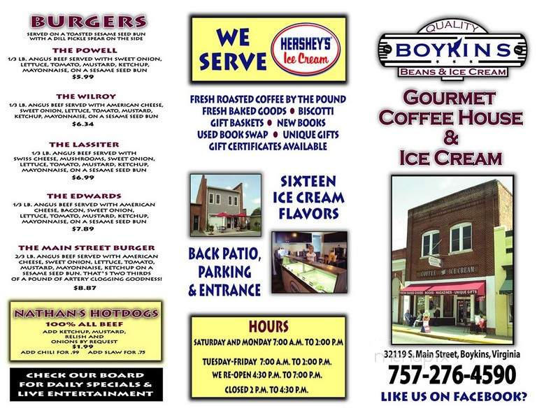 Boykins Beans & Ice Cream - Boykins, VA
