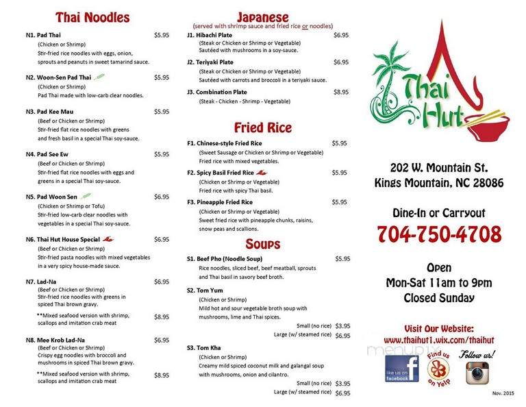 Thai Hut - Kings Mountain, NC