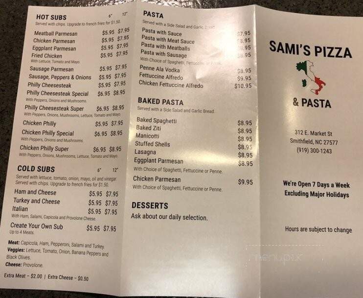 Sami's Pizza And Pasta - Smithfield, NC