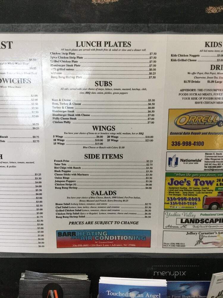 Tucker's Place Cafe - Advance, NC