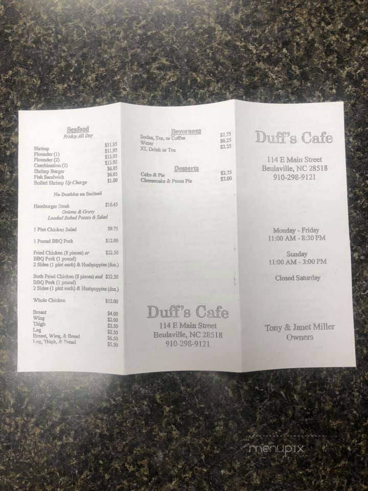 Duff's Cafe - Beulaville, NC