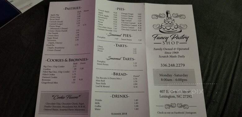 Fancy Pastry Shop - Lexington, NC