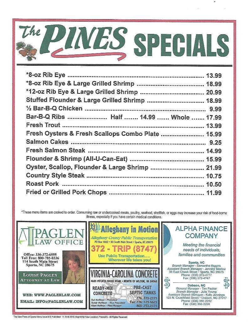 Pines Restaurant - Sparta, NC