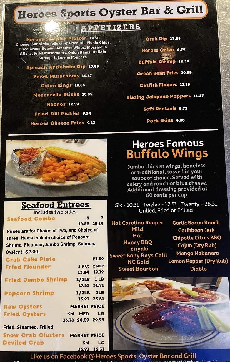 Heroes Sports Oyster Bar Grille - Goldsboro, NC