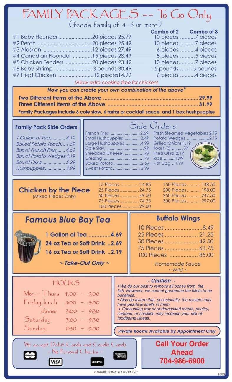 Blue Bay Seafood - Albemarle, NC