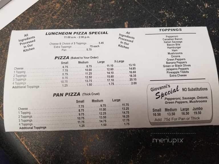 Giovanni's Pizza - Taylorsville, NC