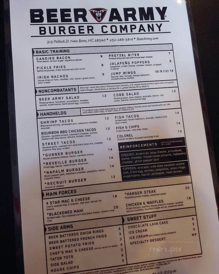 Beer Army Burger Company - New Bern, NC