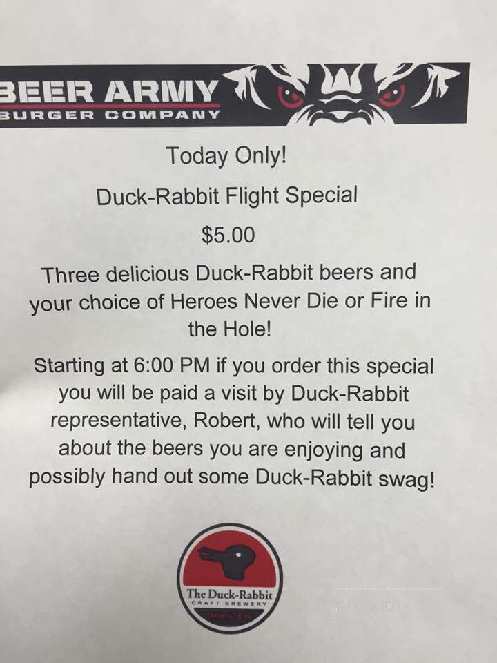 Beer Army Burger Company - New Bern, NC