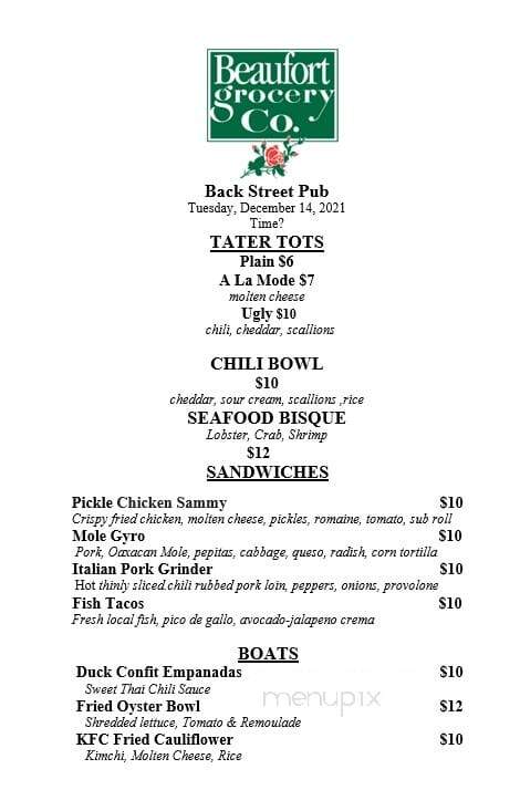 Backstreet Pub - Beaufort, NC