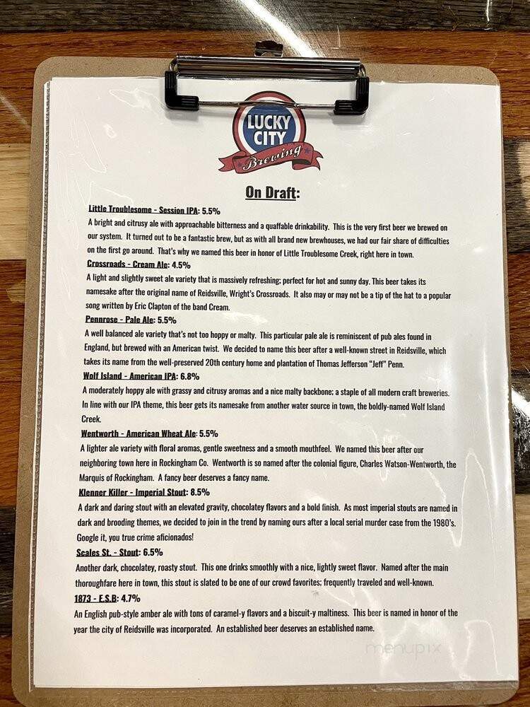 Lucky City Brewing Co-op - Reidsville, NC