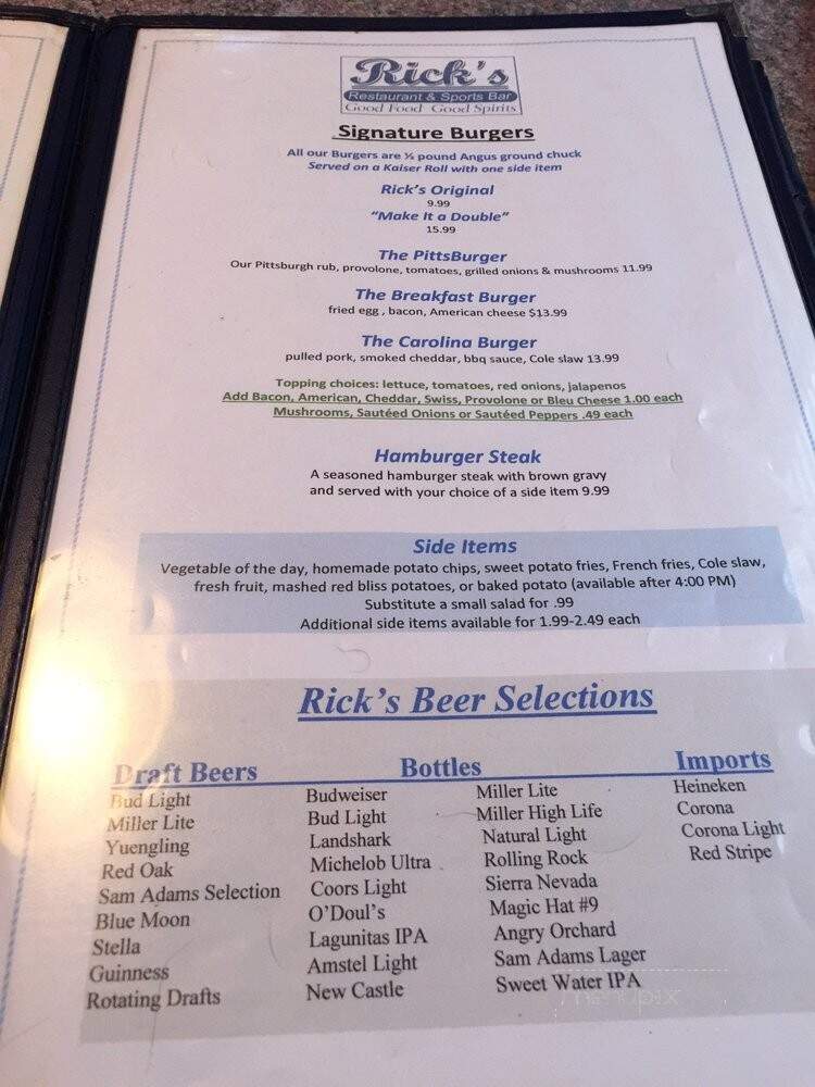 Rick's Restaurant & Sports Bar - Sneads Ferry, NC