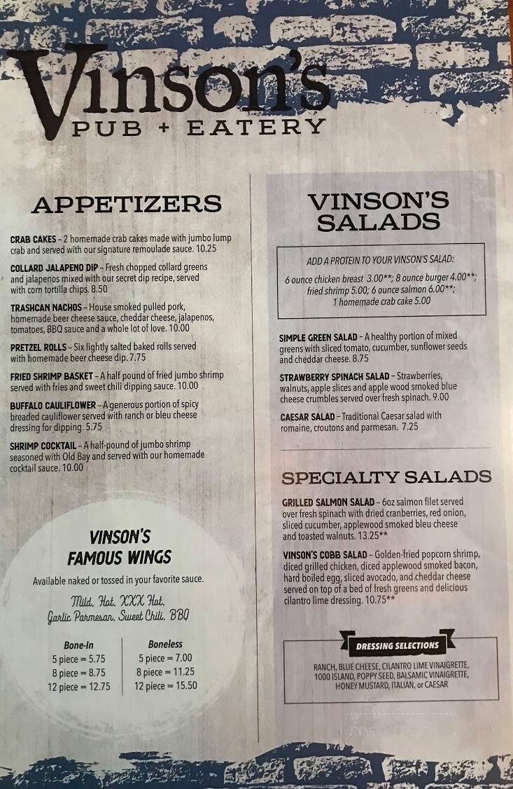 Vinson's Pub And Eatery - Clayton, NC