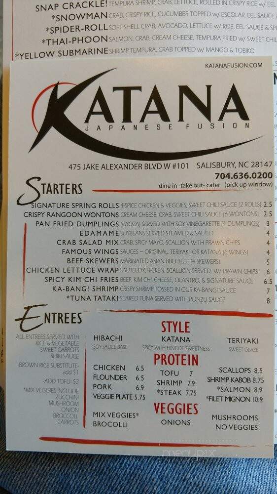 Katana Japanese Sushi Fusion - Salisbury, NC