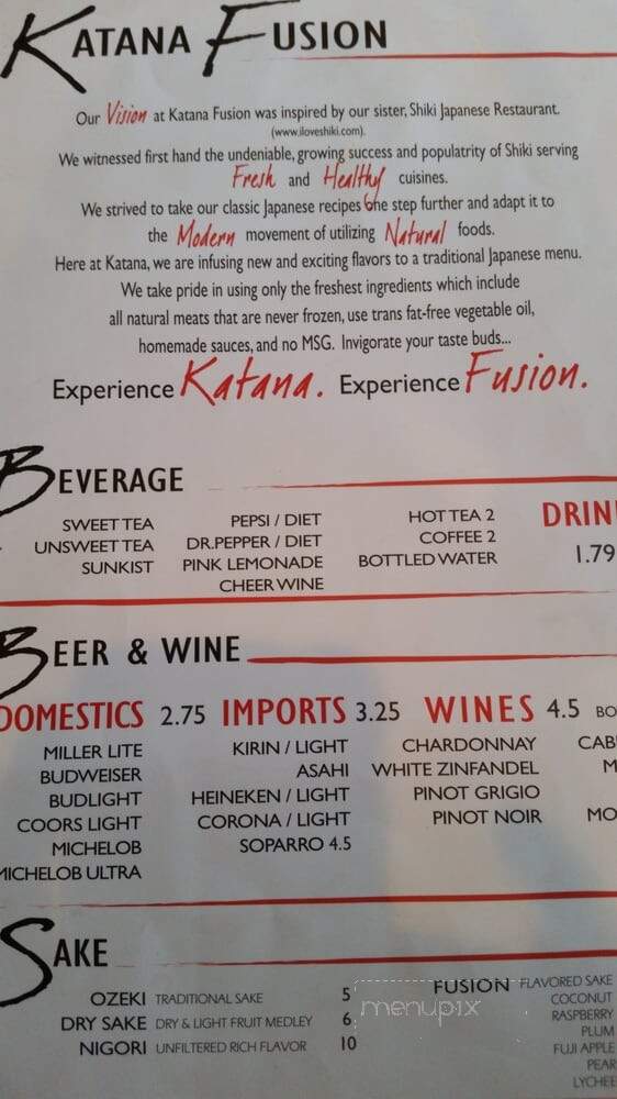 Katana Japanese Sushi Fusion - Salisbury, NC