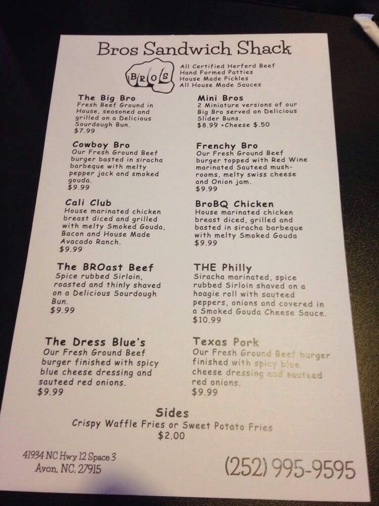 Bros Sandwich Shack - Avon, NC