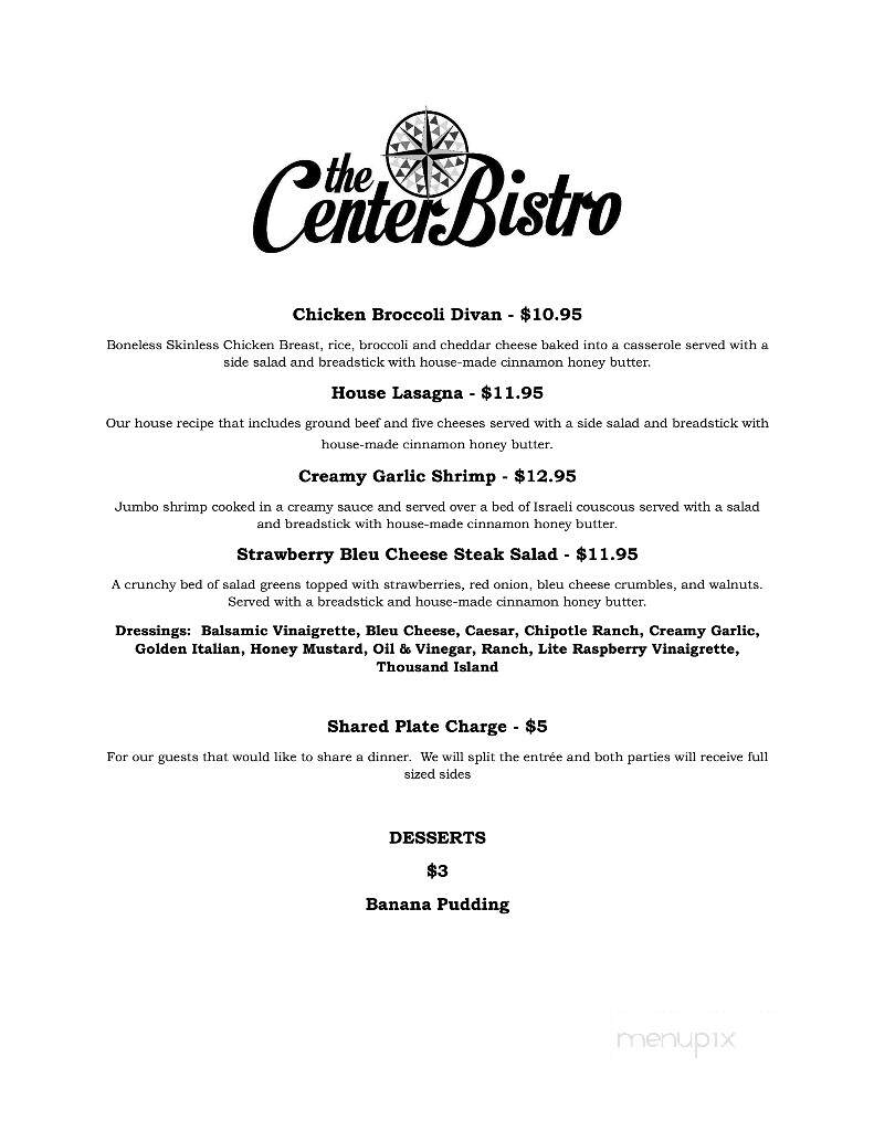 The Center Bistro - Yadkinville, NC