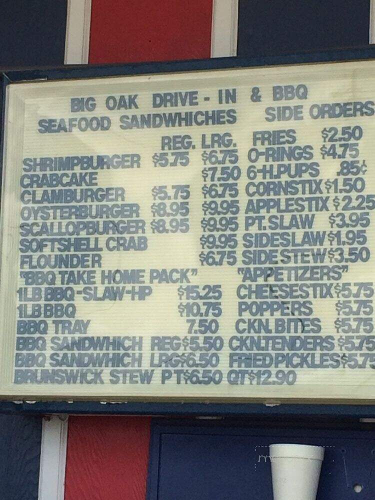 Big Oak Drive In & Bar-B-Que - Salter Path, NC