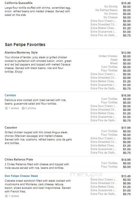 San Felipe Mexican Restaurant - Asheboro, NC