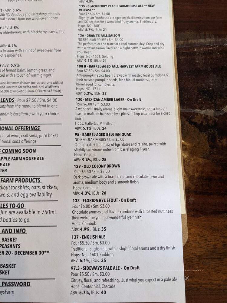 Sideways Farm & Brewery - Etowah, NC