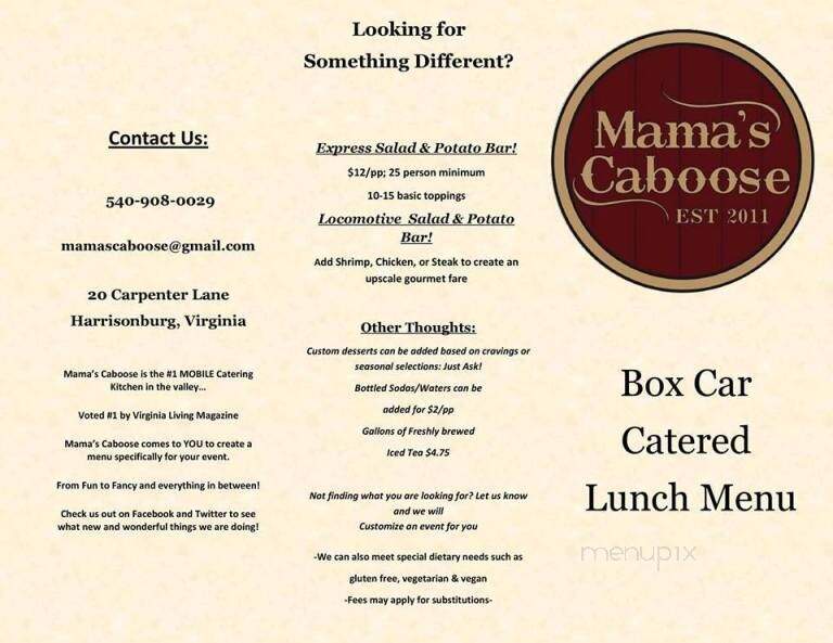 Mama's Caboose - Bridgewater, VA