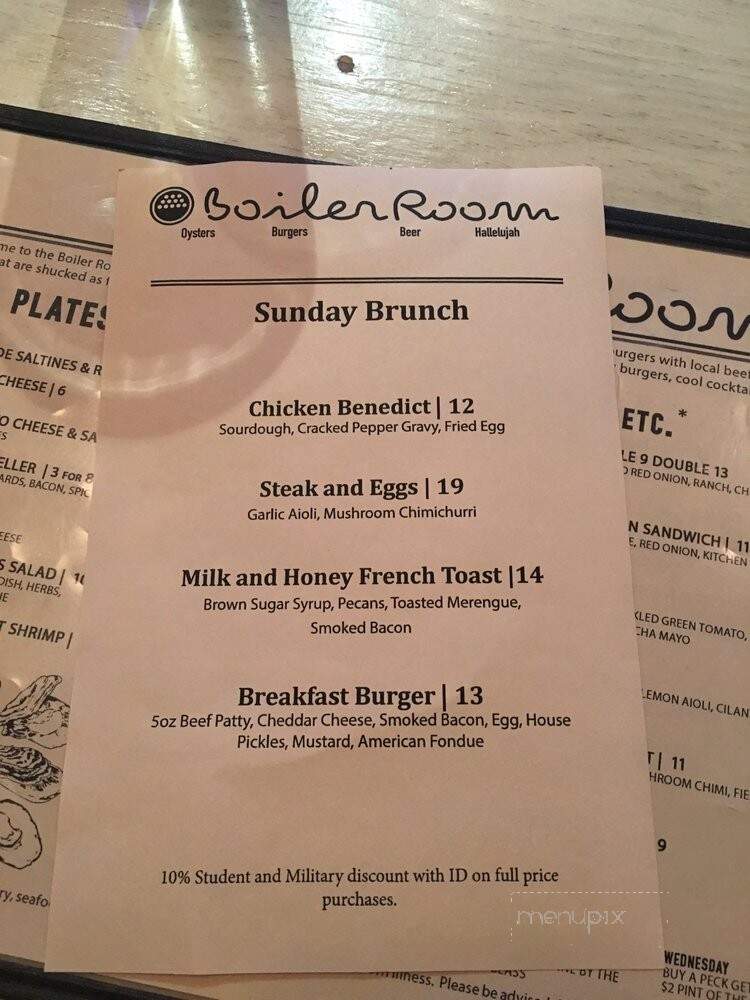 Boiler Room Oyster Bar - Kinston, NC