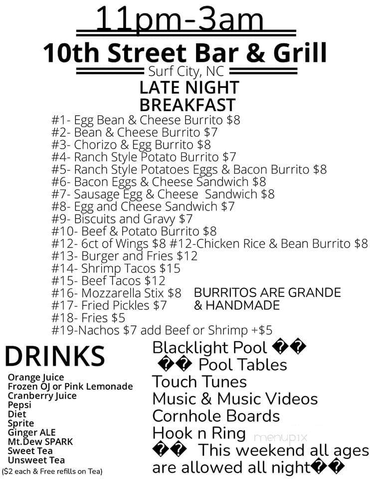 10th Street Bar and Grill - Surf City, NC