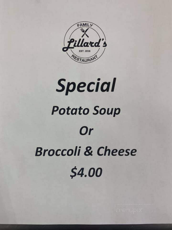 Lillard's Family Restaurant - Providence, NC