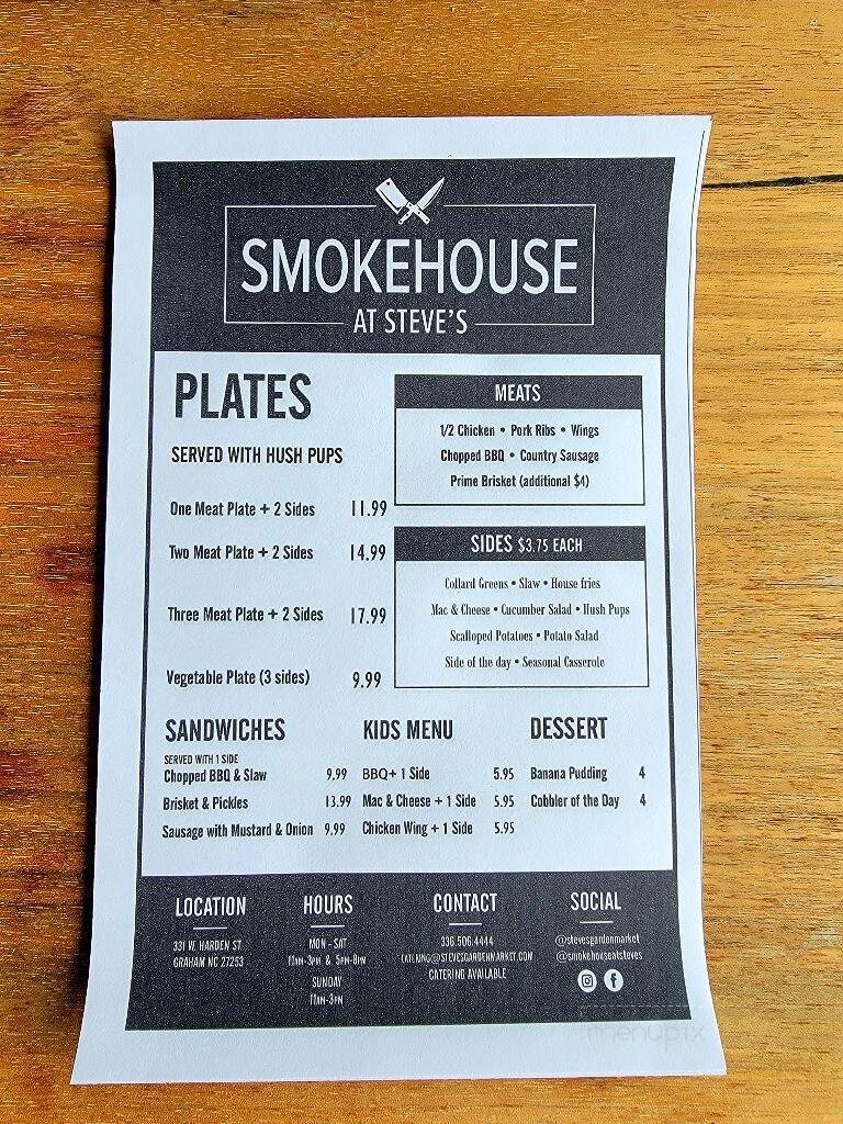 Smokehouse at Steve's - Graham, NC