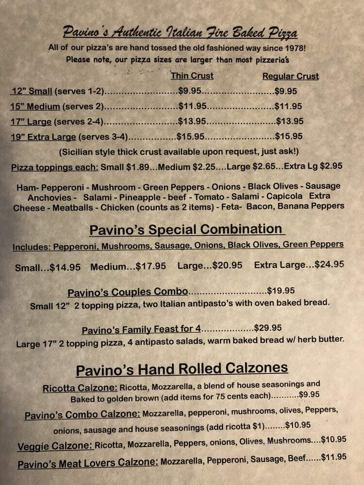 Pavino's Italian Bistro and Pizzeria - Maggie Valley, NC