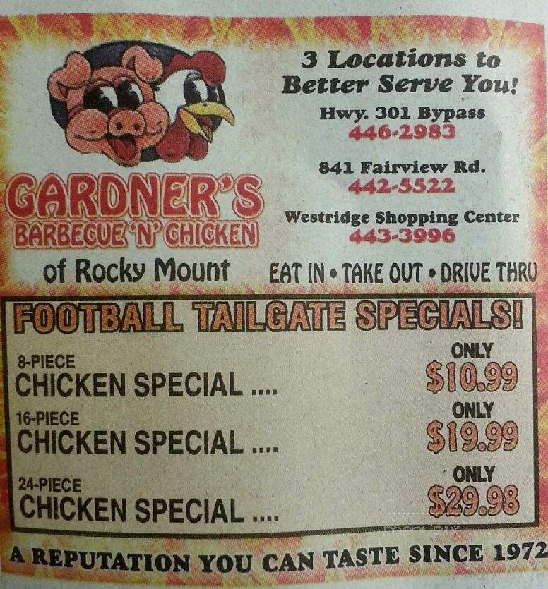 Gardner's Barbecue And Catering Service - Rocky Mount, NC