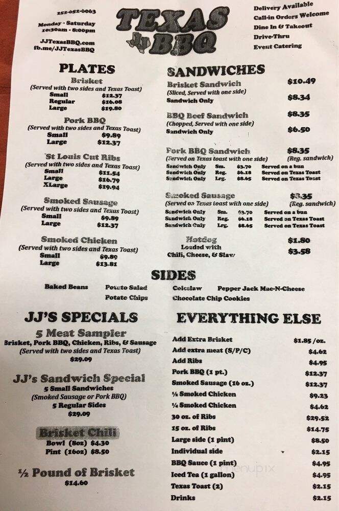 JJ Texas BBQ - Havelock, NC