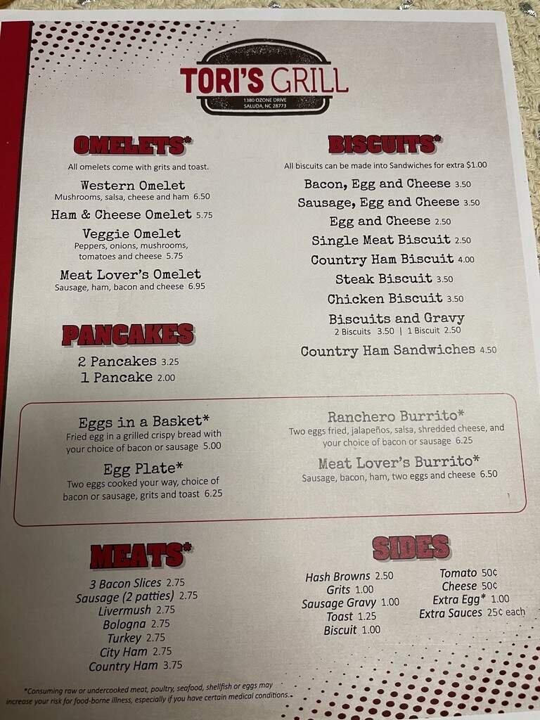 Tori's Grill - Saluda, NC