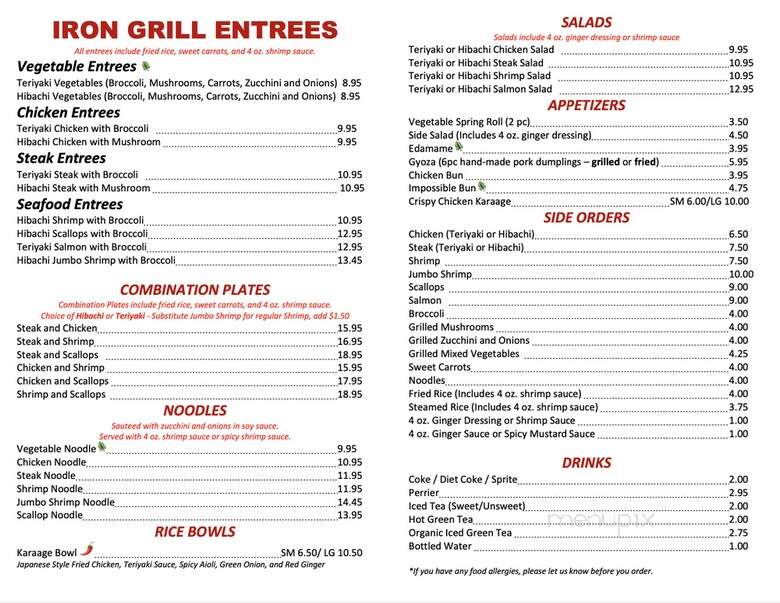 Iron Grill Japanese Express - Mooresville, NC