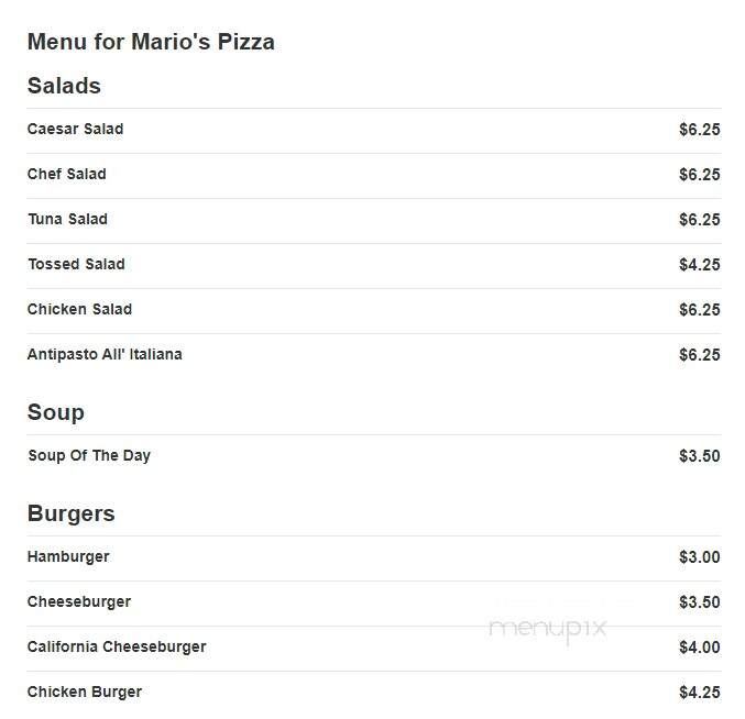 Mario's Pizza - Reidsville, NC