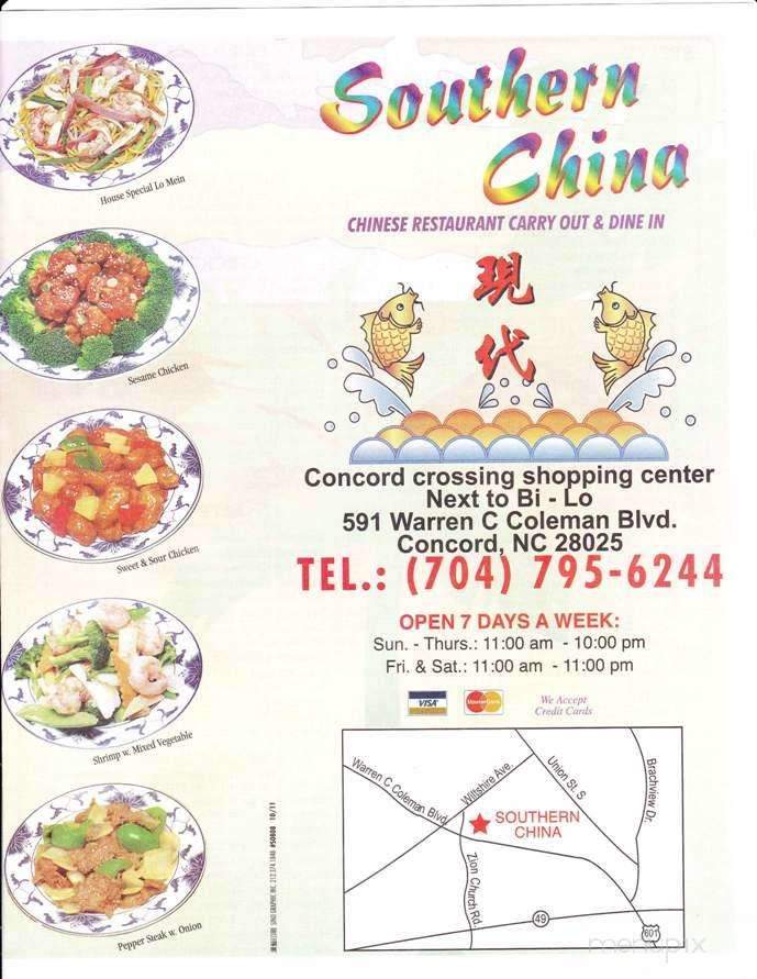 Southern China - Concord, NC