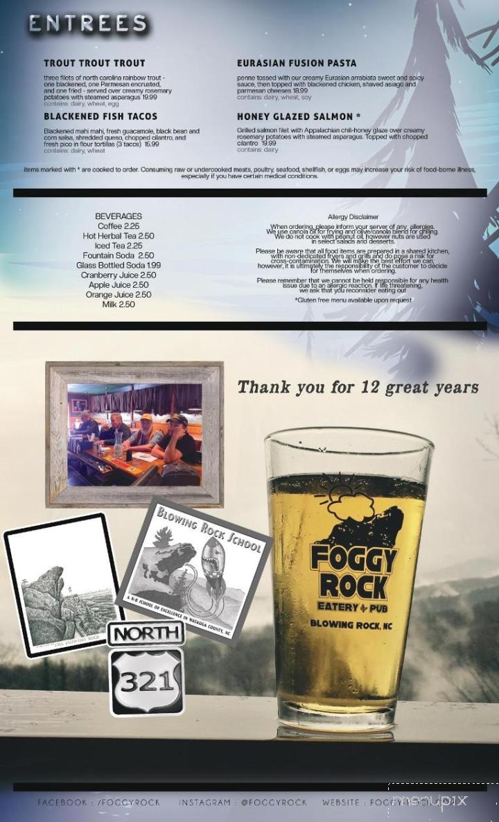 Foggy Rock Eatery Pub - Blowing Rock, NC