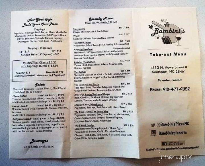 Bambini's Pizzeria - Southport, NC