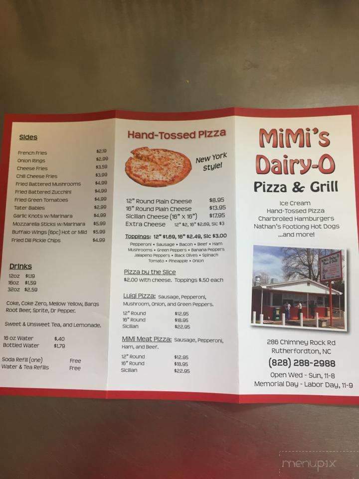 Mimi Dairy O Pizza Grill - Rutherfordton, NC