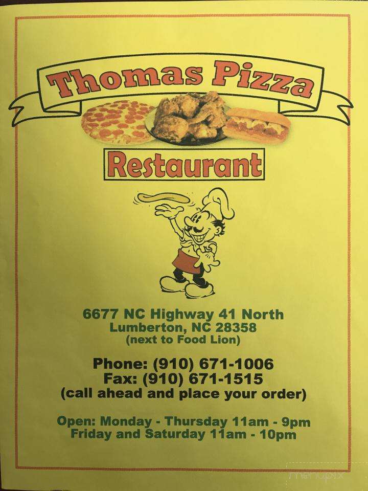 Thomas's Pizza & Subs - Lumberton, NC